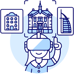 Vr Pick Hotel 4 Illustration from UX Duotone Set