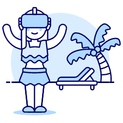 Vr Vacation 4 Illustration from UX Duotone Set