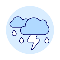Rainy Storm Illustration from UX Duotone Set