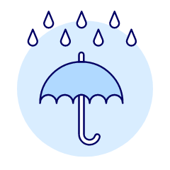 Rainy Umbrella Illustration from UX Duotone Set