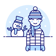 Winter Snowman 5 Illustration from UX Duotone Set