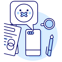 Phone Silence Illustration from UX Duotone Set