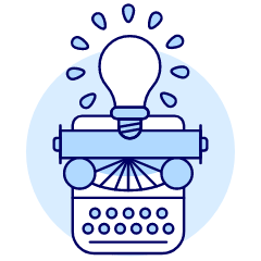 Typewritter Idea Illustration from UX Duotone Set