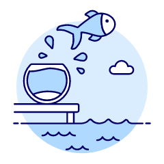 Comfort Zone Fishbowl Illustration from UX Duotone Set