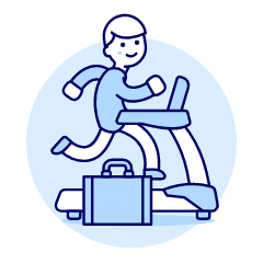 Intrinsic Treadmill 1 Illustration from UX Duotone Set