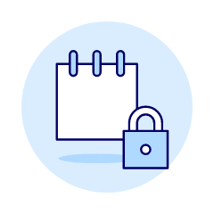 Note Lock Illustration from UX Duotone Set