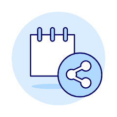Note Share Cog Illustration from UX Duotone Set