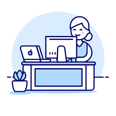 Employee Sit 2 2 Illustration from UX Duotone Set