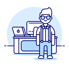 Employee Stand 1 1 Illustration from UX Duotone Set
