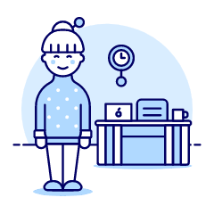 Employee Stand 2 4 Illustration from UX Duotone Set