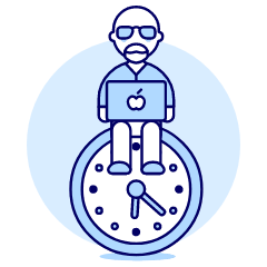 Work Clock 3 Illustration from UX Duotone Set