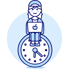 Work Clock 5 Illustration from UX Duotone Set