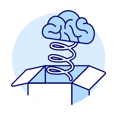 Bouncing Brain Box Illustration from UX Duotone Set