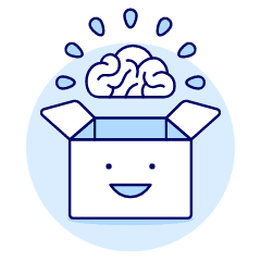 Happy Box Brain Illustration from UX Duotone Set