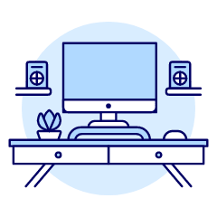 Workspace Imac 2 Illustration from UX Duotone Set