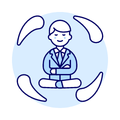 Meditating Zen 1 Illustration from UX Duotone Set