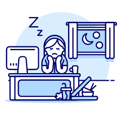 Overtime Sleep 4 Illustration from UX Duotone Set