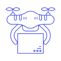 Shipping Drone Illustration from UX Line Set