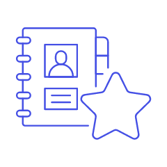 Contact Book Star Illustration from UX Line Set
