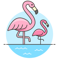 Flamingos Illustration from UX Colors Set