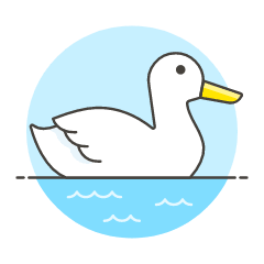 Goose Swimmimg Illustration from UX Colors Set