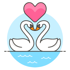 Love Swan Illustration from UX Colors Set