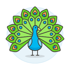Peacock Illustration from UX Colors Set