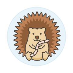 Hedgehog Illustration from UX Colors Set