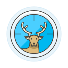 Hunting Deer Illustration from UX Colors Set