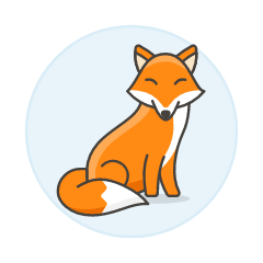 Red Fox Illustration from UX Colors Set