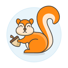 Squirrel Illustration from UX Colors Set