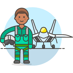 Air Force Pilot 1 Illustration from UX Colors Set