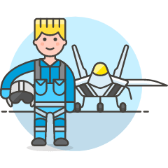 Air Force Pilot 2 Illustration from UX Colors Set