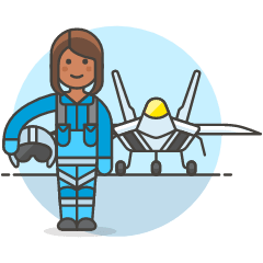 Air Force Pilot 5 Illustration from UX Colors Set