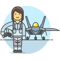 Air Force Pilot 6 Illustration from UX Colors Set