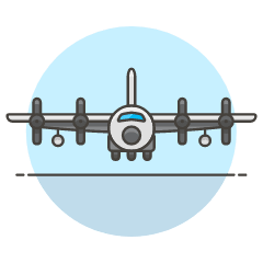Air Force Plane 4 Illustration from UX Colors Set