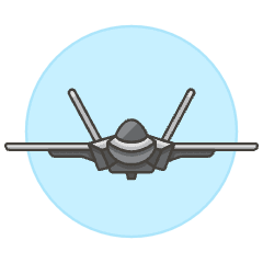 Aircraft Fighter 2 Illustration from UX Colors Set
