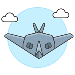 Stealth Aircraft Illustration from UX Colors Set