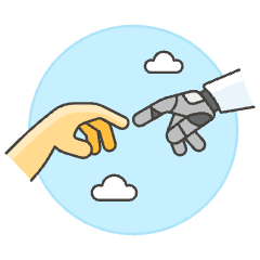 Human Ai Connection 3 Illustration from UX Colors Set