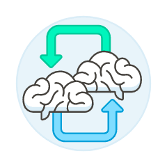 Knowledge Exchange Illustration from UX Colors Set