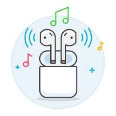 Airpod Bluetooth 4 Illustration from UX Colors Set