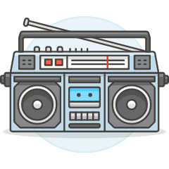 Boombox 4 Illustration from UX Colors Set