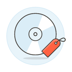 Cd Tag Illustration from UX Colors Set
