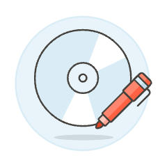 Cd Write Illustration from UX Colors Set