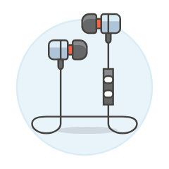 Headphones 3 Illustration from UX Colors Set