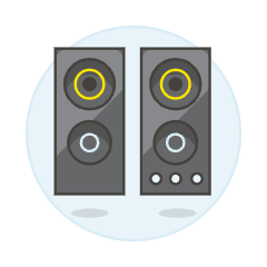 Audio Speakers 1 Illustration from UX Colors Set