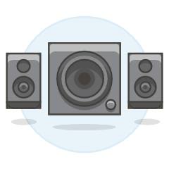 Audio Speakers 2 Illustration from UX Colors Set