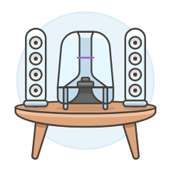 Audio Speakers Subwoofer Illustration from UX Colors Set