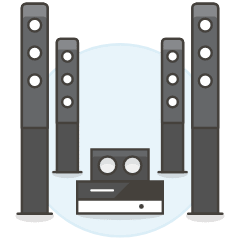 Home Theater Illustration from UX Colors Set