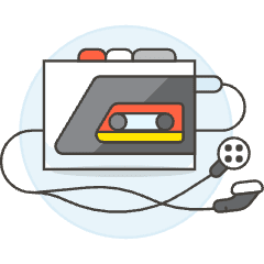Tape Player 3 Illustration from UX Colors Set